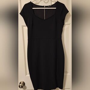 Express Black Mini Dress with Cap Sleeves
